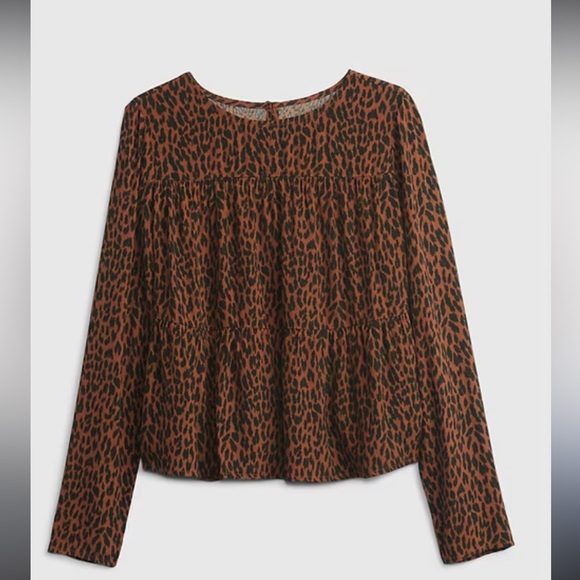 NWT Gap Tiered Top Cheetah print size L - Picture 1 of 5